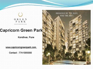 Lavish 2, 3 & 4 BHK Flats in Pune | CapricornGreenPark