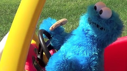 Mario Teaches Cookie Monster How To Drive Cozy Coupe Sesame Street Cookie Monster Crashes Car
