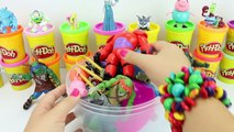 Play-Doh Giant TMNT Surprise Eggs Unboxing Peppa Pig Disney Cars Lightning McQueen Paw Patrol