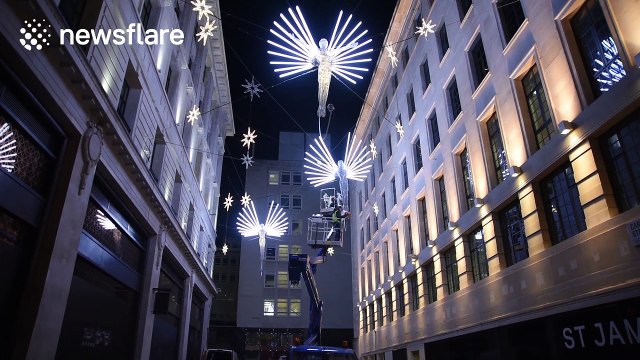 Christmas decorations put up 'super early' in London's Jermyn Street