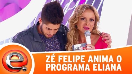 Zé Felipe anima o programa Eliana