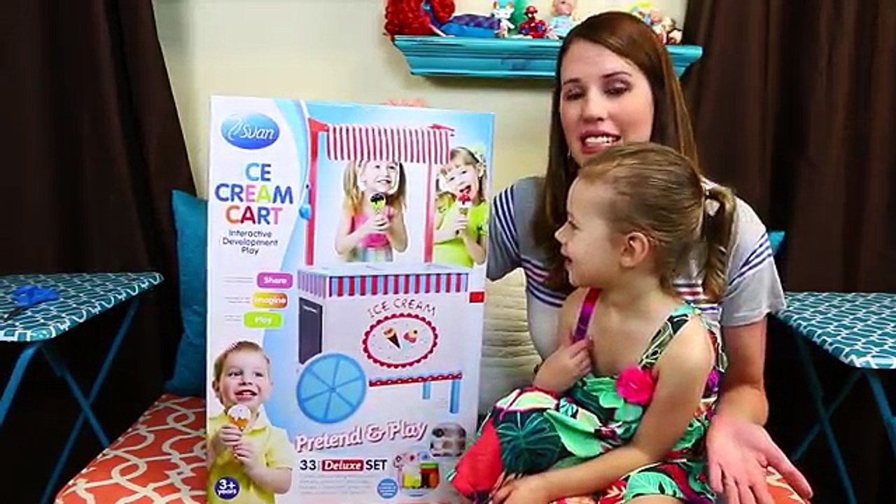 ICE CREAM CART Toy Pretend Play Wooden Food Popsicles & Ice Cream Cones Desserts by DisneyCarToys