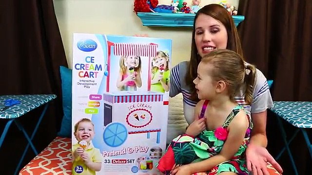 ICE CREAM CART Toy Pretend Play Wooden Food Popsicles & Ice Cream Cones Desserts by DisneyCarToys