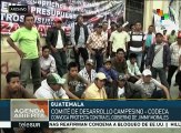 Campesinos de Guatemala marchan contra el gobierno del pdte. Morales