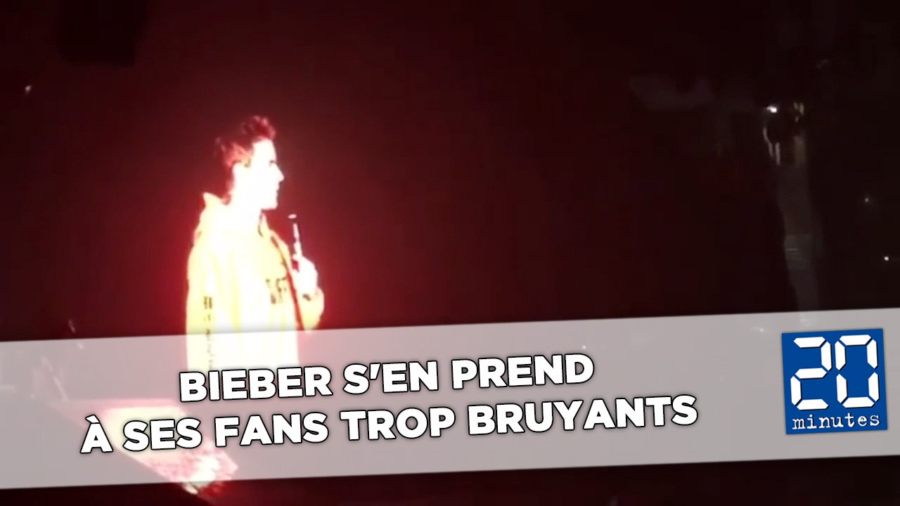 Justin Bieber s'en prend à ses fans trop bruyants