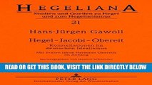 [FREE] EBOOK Hegel - Jacobi - Obereit: Konstellationen im deutschen Idealismus- Mit Texten Jakob