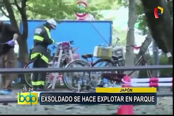 Japón: soldado retirado provoca explosión en parque