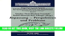 [READ] EBOOK Anpassung - Perspektiven und Probleme: Ein interdisziplinÃ¤rer Dialog (Organismus und