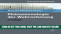 [FREE] EBOOK Phanomenologie der Wahrnehmung (Phanomenologisch-Psychologische Forschungen) (German