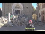 Amatrice (RI) - Terremoto, lavori alla chiesa di San Francesco (24.10.16)