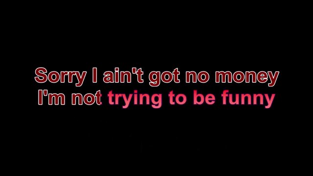 Galantis - No money KARAOKE / INSTRUMENTAL