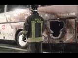 Bologna - Pullman a fuoco in galleria, panico su A1 (18.10.16)