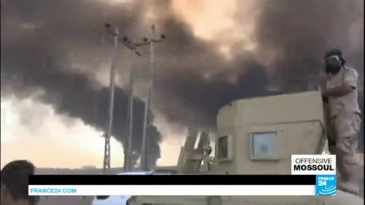 Irak : les jihadistes du groupe Etat islamique incendient des usines chimiques près de Mossoul