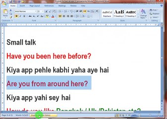 Part Three English for taxi drivers! Small talk English To Urdu  By Tariq
