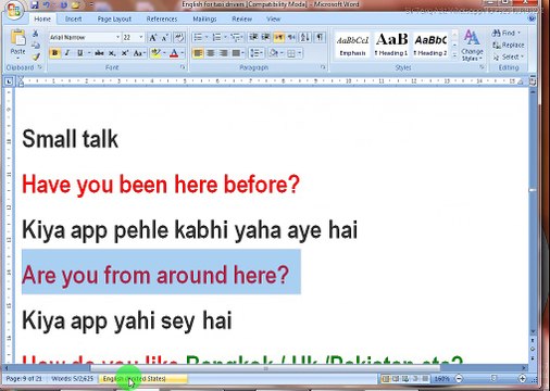 Part Three English for taxi drivers! Small talk English To Urdu By Tariq