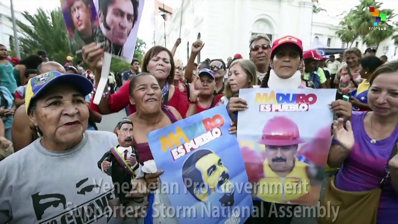 Venezuelan Pro-Government Supporters Storm National Assembly