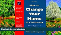 Deals in Books  How to Change Your Name in California (How to Change Your Name in California, 8th