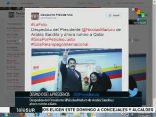 Mandatario de Venezuela parte de Arabia Saudita a Qatar