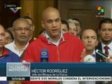 Izquierda venezolana acusa a oposición de fraguar golpe de Estado