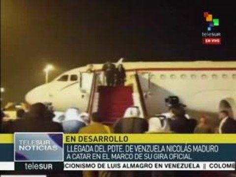 Llega pdte. venezolano a Qatar para buscar acuerdo petrolero