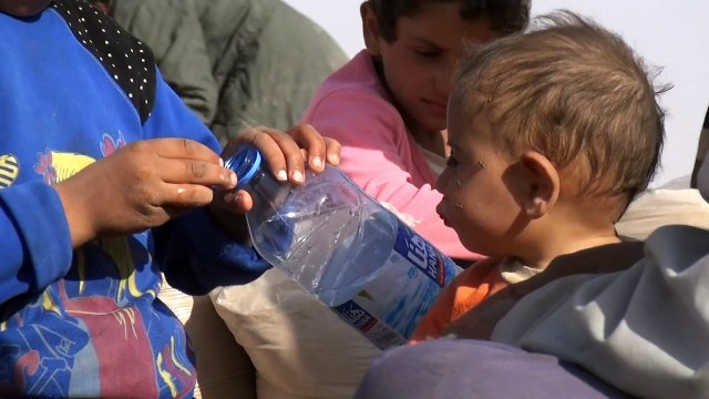 Refugiados de Mossul sob fogo cruzado na fronteira com a Síria