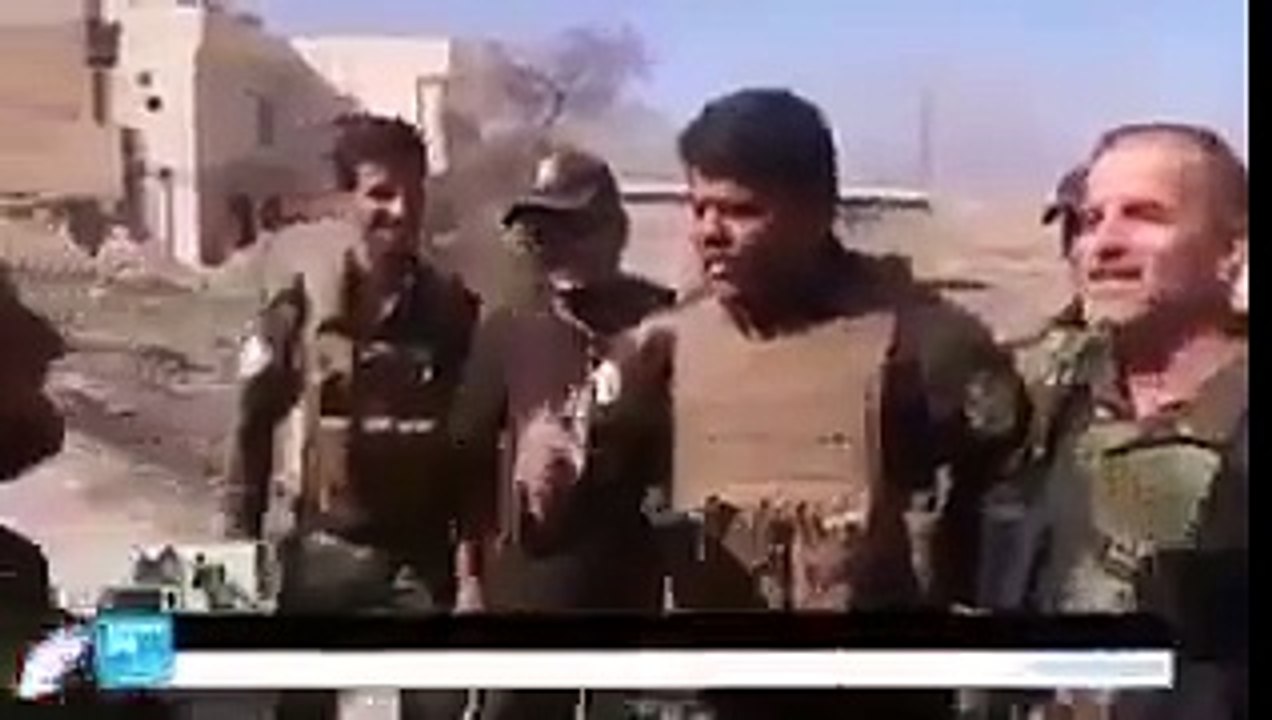Hezbollah Axis Christian Battalion Forces raise Cross on Church in Iraq Mosul City freed from ISIS