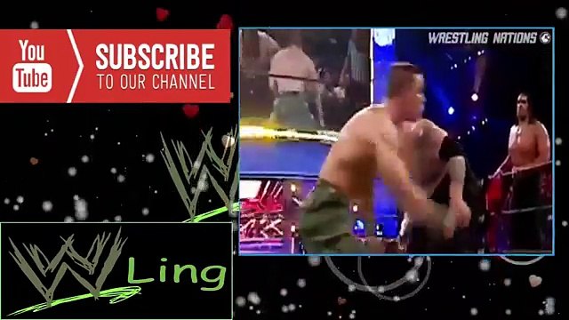 WWE John Cena and Boby Lashley vs WWE Great Khali, Umaga and Shane Mcmahon - WWE Raw 2007 Full