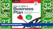 Big Deals  How to Write a Business Plan  Best Seller Books Most Wanted