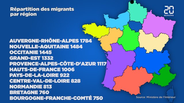 Démantèlement de la jungle de Calais: La répartition des migrants en France
