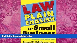 Books to Read  Law in Plain English for Small Business (Sphinx Legal)  Best Seller Books Most Wanted