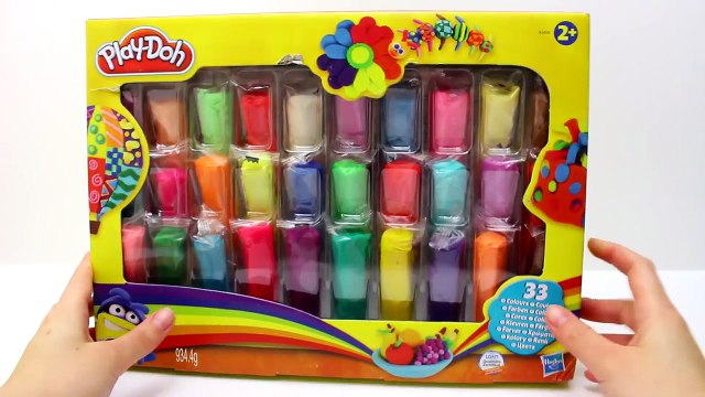 Play-Doh 33 Renkli Parmak Oyun Hamuru Mega Set Açılımı, Play-Doh Ultimate Rainbow Pack