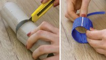 DIY Ring shaped napkin holders from paper towel roll