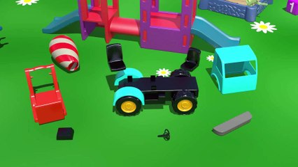 Çizgi film - İş Makineleri - Beton mikseri Bölüm 5(Sayılar öğreniyoruz)