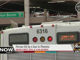 PD: Pedestrian hospitalized after being hit by Valley Metro bus