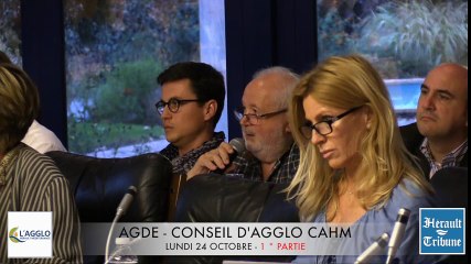 CAHM- ( 1 ) CONSEIL D'AGGLO - AGDE 24 - OCTOBRE  2016 - 1° partie