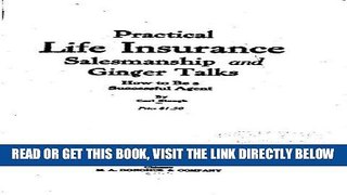 [New] Ebook Practical life insurance salesmanship and ginger talks : how to be a successful agent