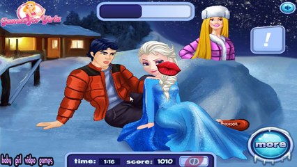 Elsa And Ken Kissing - Barbie Kissing Movie Game For Girls