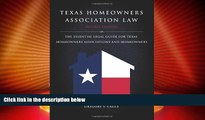 Big Deals  Texas Homeowners Association Law, 2nd ed.  Best Seller Books Most Wanted