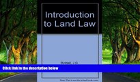 Big Deals  Introduction to Land Law  Best Seller Books Best Seller