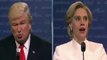 Donald Trump Kicking Hillary Clinton Third Debate Cold Open - SNL