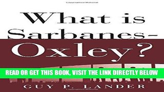 [New] Ebook What is Sarbanes-Oxley? Free Read