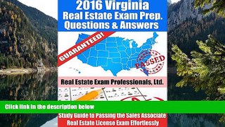 Big Deals  2016 Virginia Real Estate Exam Prep Questions and Answers: Study Guide to Passing the