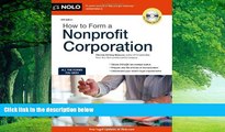 Books to Read  How to Form a Nonprofit Corporation (How to Form a Nonprofit Corporation (W/Disk))