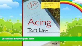 Books to Read  Acing Tort Law: A Checklist Approach to Tort Law (Acing Law School Series)  Best