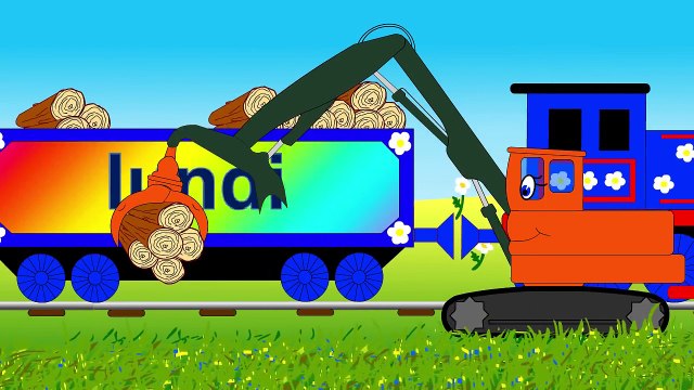 Dessin animé pour enfants. Apprendre les jours de la semaine en français avec le train Tchou-Tchou