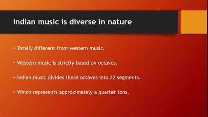 Important facts about Indian classical music