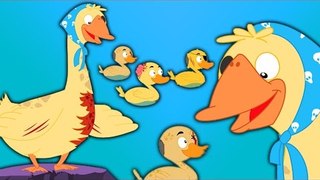 Năm Little Ducks | vần điệu trẻ và video của cho trẻ em | bài hát đáng sợ