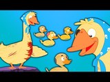 Năm Little Ducks | vần điệu trẻ và video của cho trẻ em | bài hát đáng sợ