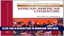 Read Now Encyclopedia of African-American Literature (Encyclopedia of American Ethnic Literature)