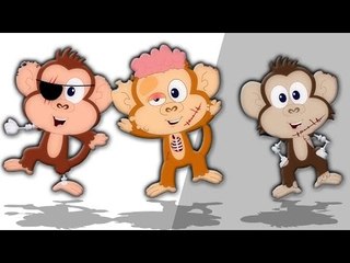 unheimlich Fünf kleine Affen | Kinderzimmer Rhyme | Kinder-Song | Kids Rhymes | Five Little Monkeys